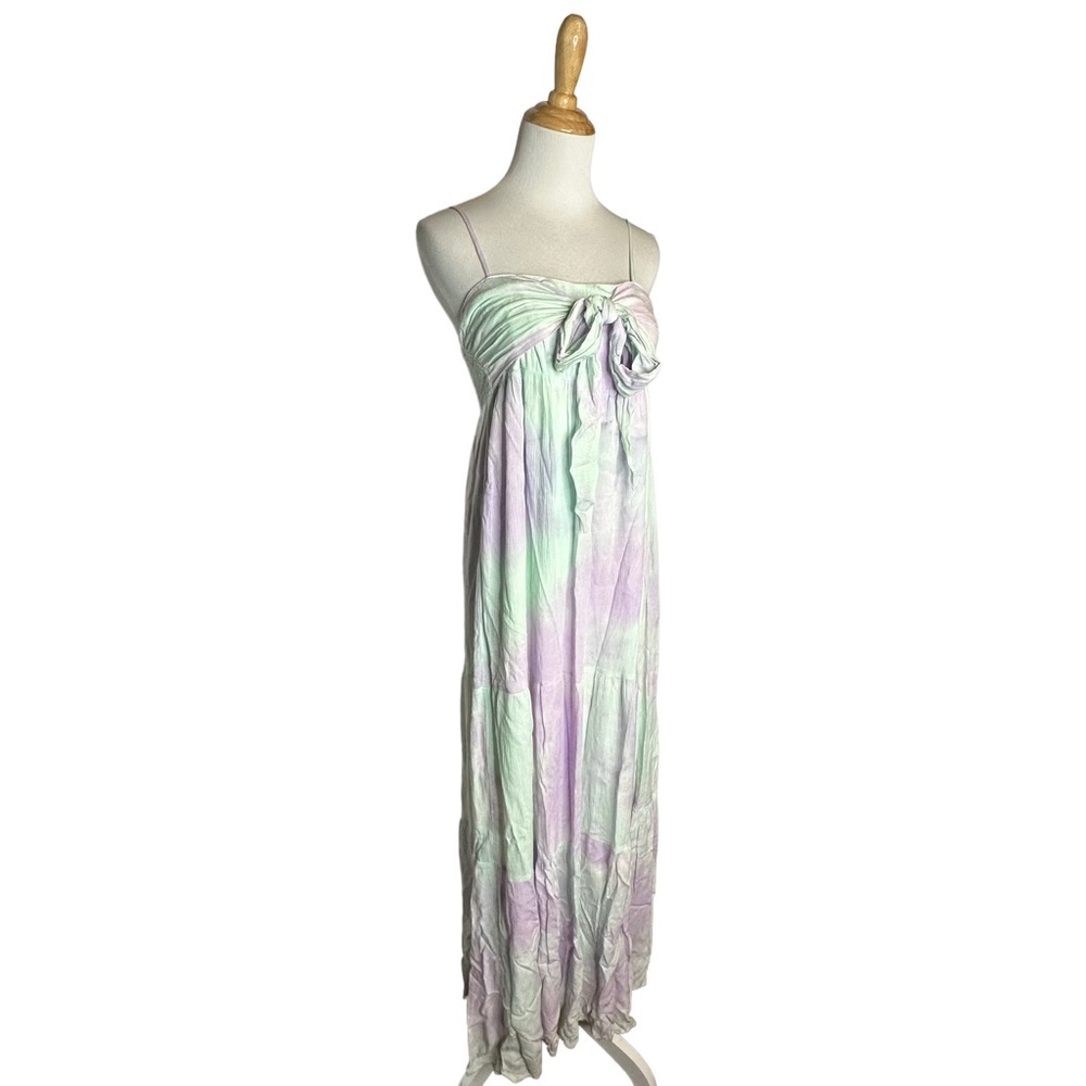 NWOT BTFL-Life for Anthropologie TieDye Tie Front Maxi Dress m - Picture 5 of 15